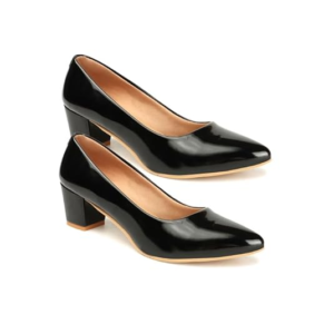 Women’s Black Block Heel Pumps | Comfortable Stylish Office & Party Heels